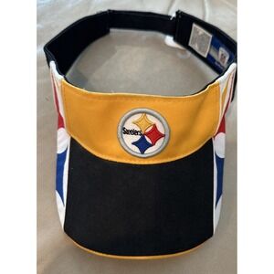 Pittsburgh Steelers Reebok NFL Equipment Visor Hat 2000s Vintage Adjustable